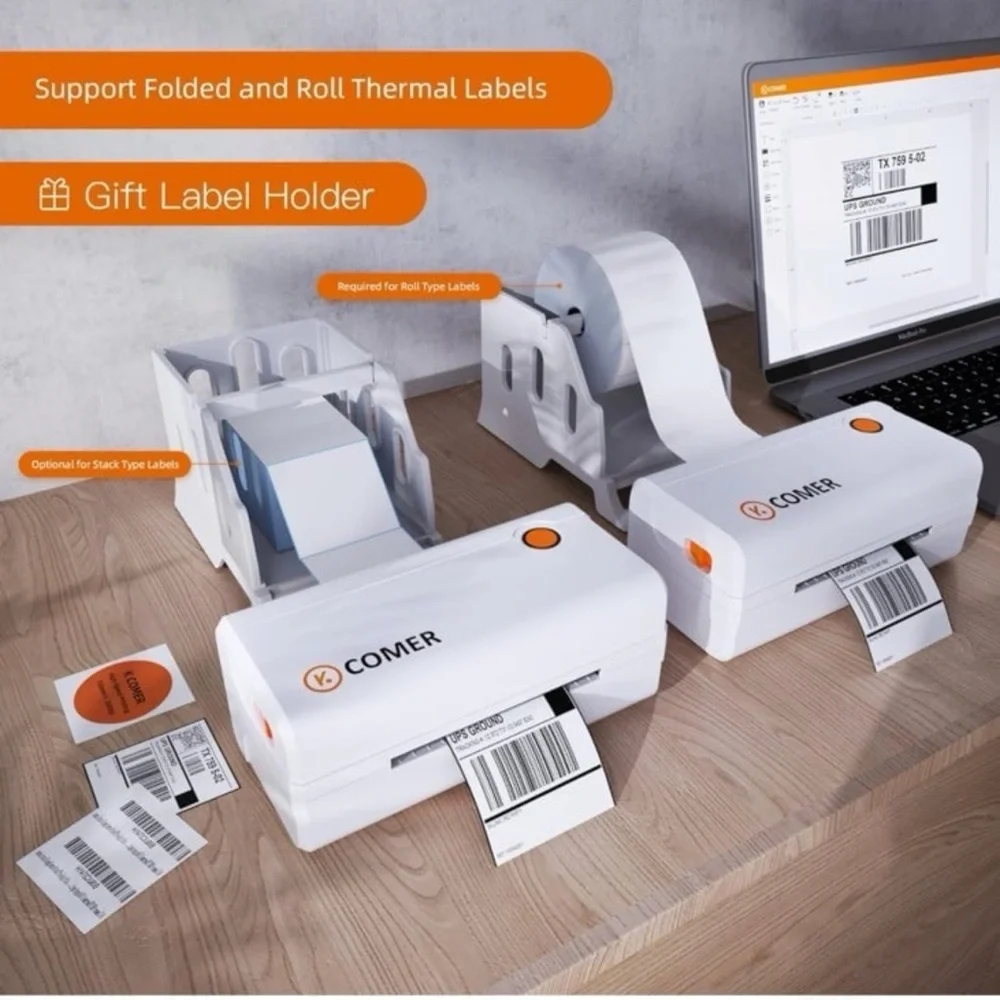 Sleek White and Orange Gadget for Versatile Use